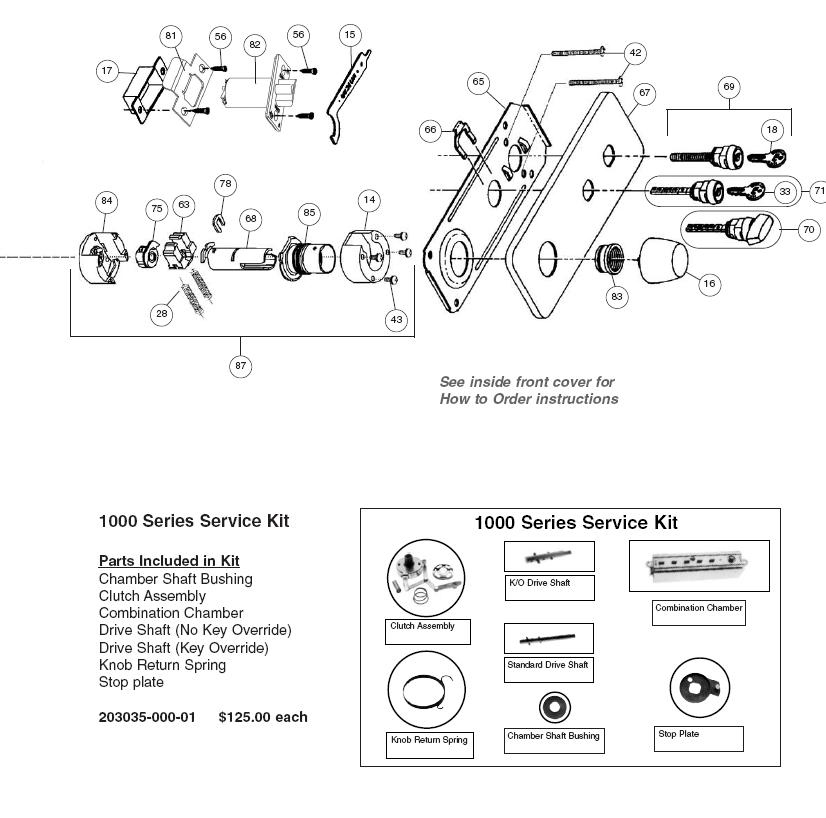 Kaba Simplex 1000 Parts Diagram