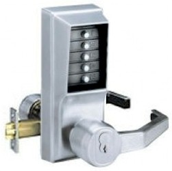 Simplex LR1021M Pushbutton Lock. Lever RH-W/Key Bypass Medeco Prep Less Core